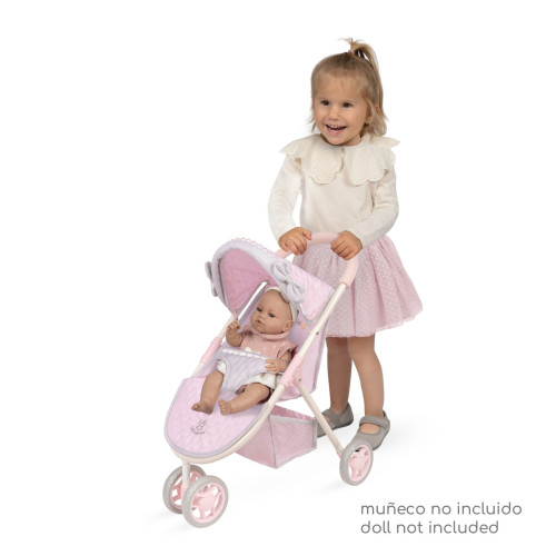Sportovní kočárek pro panenky tříkolový Sophie 55 cm DeCuevas