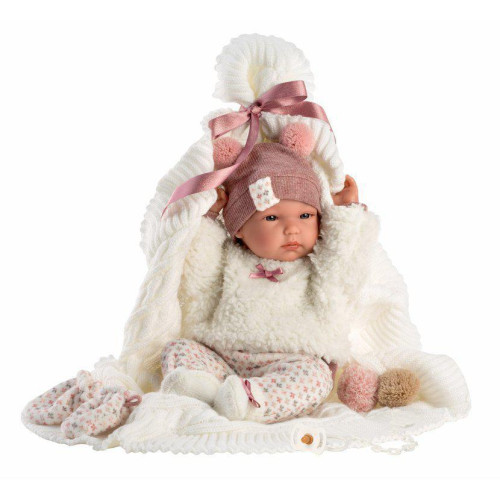 New Born holčička 63576 Llorens - realistická panenka miminko - 35 cm