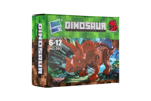 Stavebnice dinosaurus plast mix druhů v krabičce 13x10cm