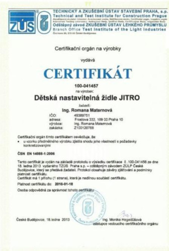 Dětská rostoucí židle Klasik Jitro