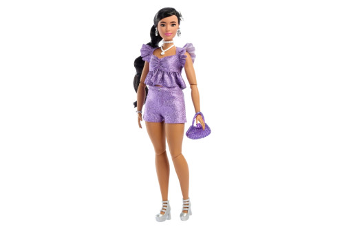 Barbie Deluxe modelka - Fialové šortky