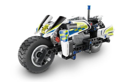Stavebnice policejní motorka na zpětné natažení 193 dílků iM.Master