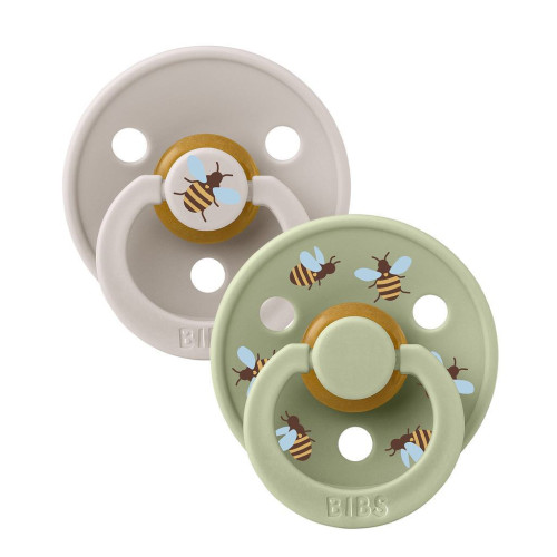 Colour Bumblebee dudlíky z přírodního kaučuku 2 ks 0 - 6 m Bibs
