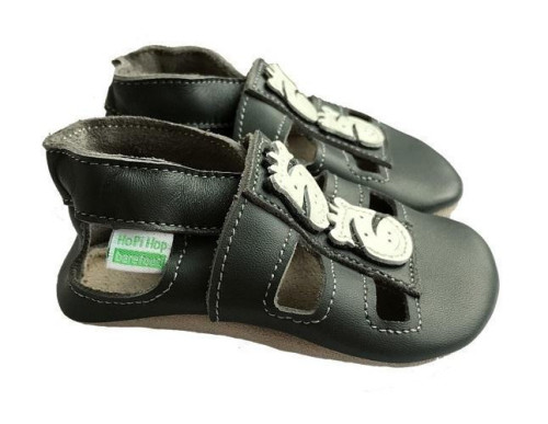 Kožené capáčky sandálky Barefoot Vel. M (6-12 měs.) Hopi Hop
