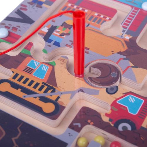 Magnetické bludiště Staveniště Bigjigs Toys