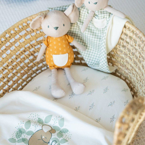 3-dílná bavlněná sada do kolébky 80x50 cm bonjourbébé