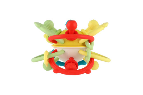 Koulíček chrastítko silikon/plast 13 x 9 cm Babyted