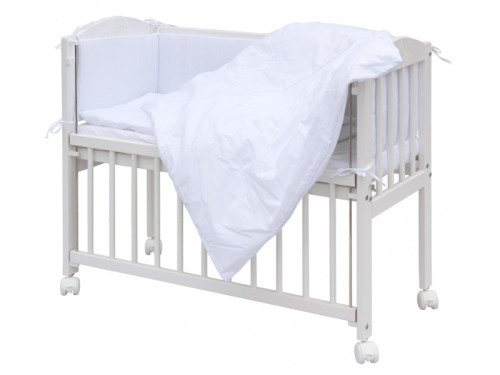 Souprava povlečení do postýlky Scarlett Baby 7dílná - Bílá