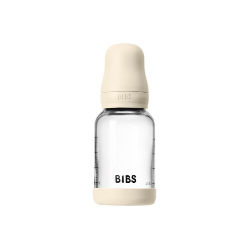 Antikoliková skleněná láhev s kaučukovým dudlíkem 120 ml Bibs