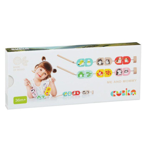 Naše maminky - navlékací set - 14 dřevěných dílů Cubika