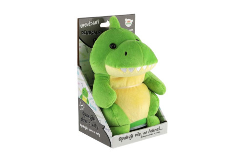 Plyšový dinosaurus Rexík opakující věty 18 cm na baterie a se zvukem