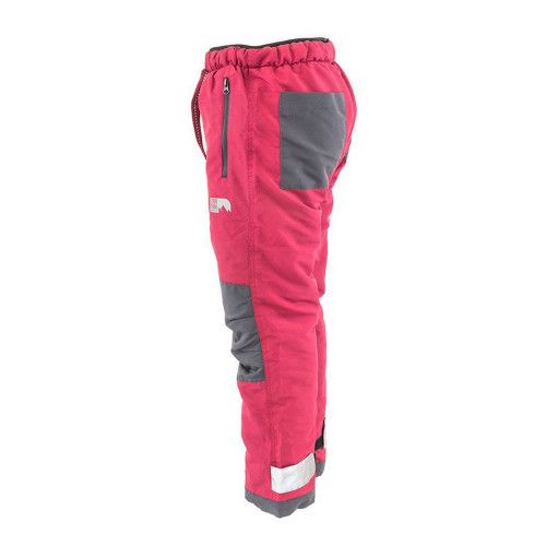 Kalhoty sportovní outdoorové, podšité fleezovou podšívkou vínová Pidilidi