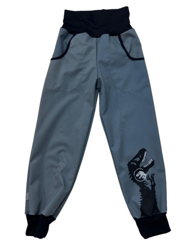 Šedé softshell kalhoty s lemem T-rex RDX