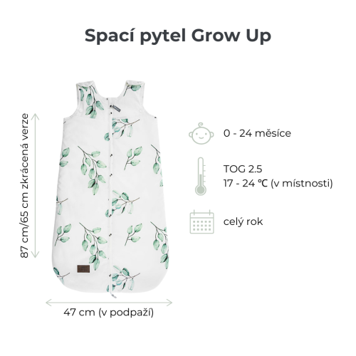 Spací rostoucí pytel 0 - 24 měsíců Sleepee Grow Up