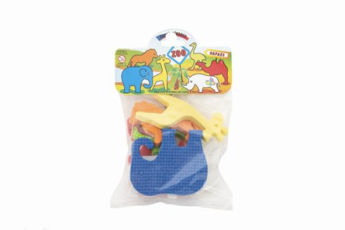 Vodolepky pěnové dílky ZOO/Safari 6 ks
