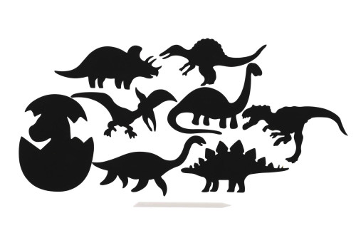 Škrabací obrázek, výřez duhový dinosaurus 9 ks