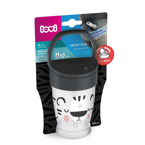 Hrníček se slámkou SALT&PEPPER JUNIOR 250 ml LOVI