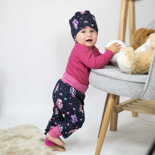 Rostoucí body žebrované Hot pink - růžová Esito