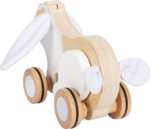 Dřevěná tahací hračka Králík se šustivými oušky small foot