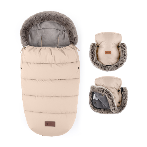 Set zimní fusak Comfy 4 v 1 + rukavice na kočárek Furry Petite & Mars