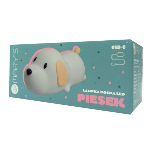 LED silikonová noční lampička - pejsek Mary's
