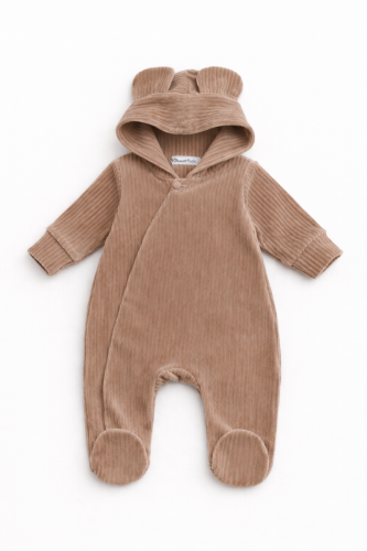 Kojenecký manchesterový overalek Teddy - béžový