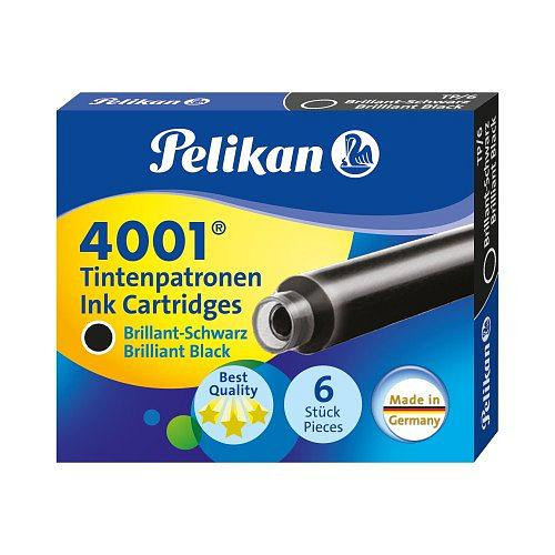 Inkoustové bombičky 6ks - brilantní černá Pelikan