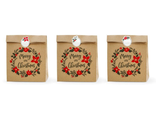 Taška dárková papírová "Merry Little Christmas" 3 ks 27 x 11 x 5 cm