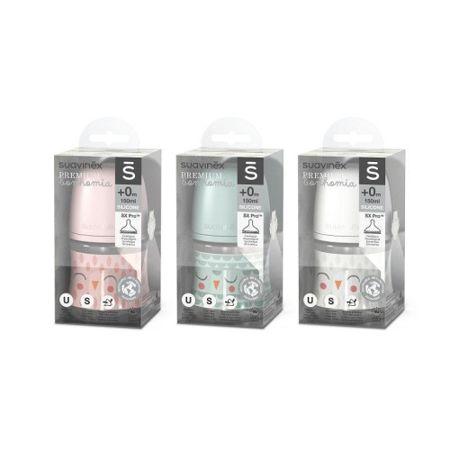Kojenecká láhev Bonhomia 150 ml fyziologická SX PRO +0 SF Suavinex