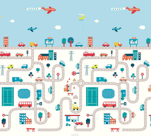 Hrací podložka Play Mat XXL 200 x 180 cm City forest Asalvo