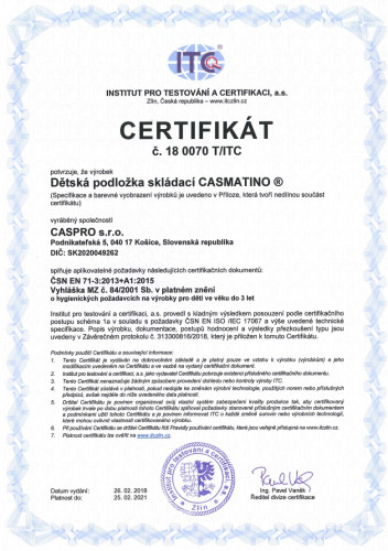 Casmatino dětská skládací podložka 2000x1400x10 mm