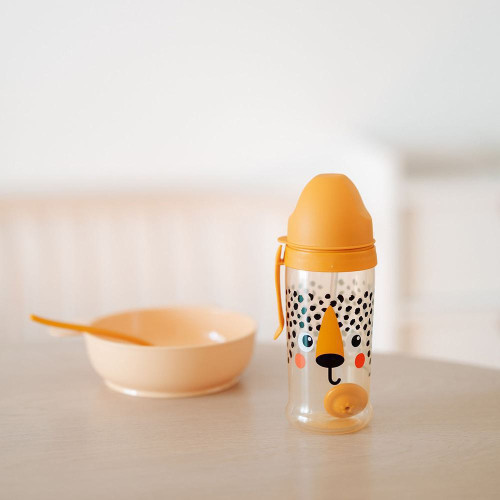Lahev nevylévací sportovní se slámkou a závažím BabiesBoo 350 ml Canpol babies