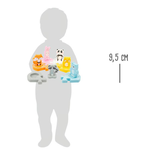 Dřevěné vkládací puzzle zvířátka small foot