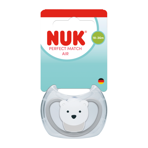 Dudlík Perfect Match Air bear 18 m+ 1 ks Nuk