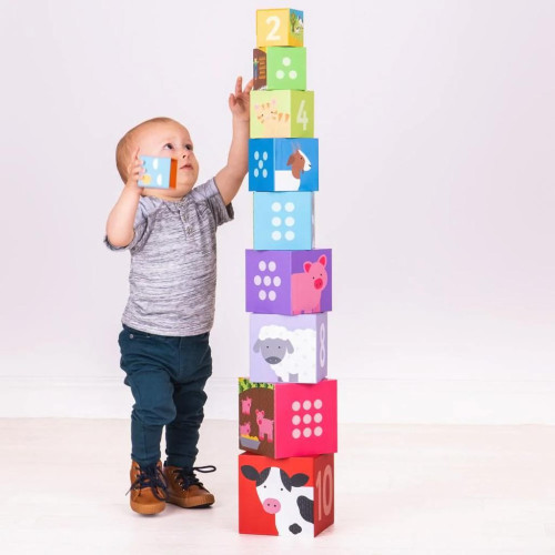 Didaktické kostky farma Bigjigs Toys