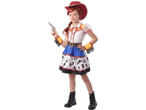 Kostým na karneval - kovbojská dívka, Vel. 120 cm - 130 cm