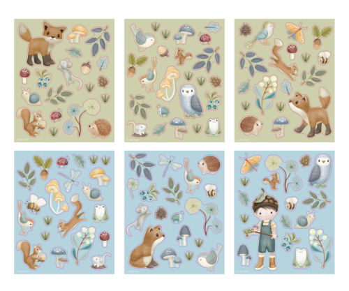 Sada se samolepkami Forest Friends Little Dutch