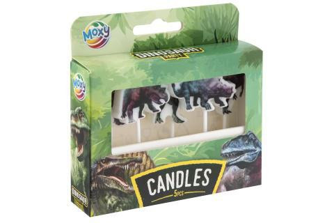 3D svíčky - dino 5 ks