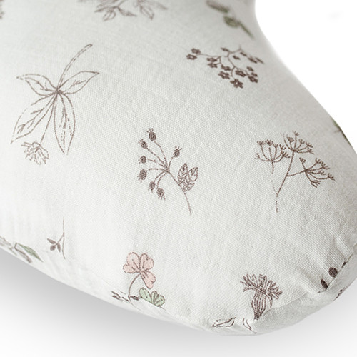 Polštář na kojení Huggy 150x60x37 cm Basic Mušelín Small Twigs Ceba