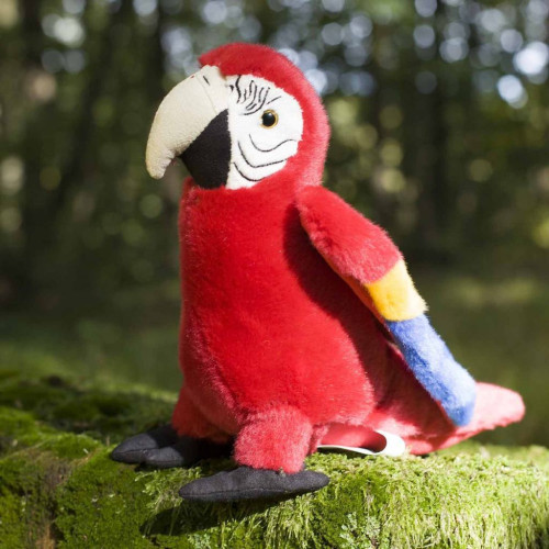 Plyšový papoušek červený Ara Arakanga 24 cm Eco-Friendly Rappa