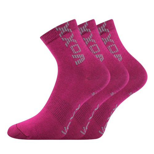 Ponožky dětské Adventurik se stříbrem Fuxia (3 páry)