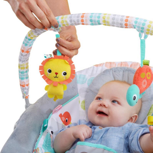 Lehátko vibrující s melodií Whimsical Wild 0 m+ do 9 kg 2019 Bright Starts