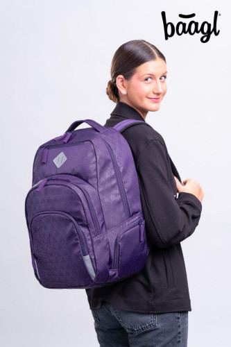 Set 3 Coolmate Plum: batoh, penál, sáček Baagl