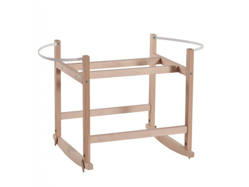 Houpací stojan na Mojžíšův košík pro miminko RockingBaby Ahojbaby Natural bez laku