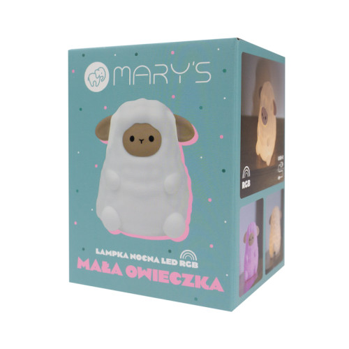 LED silikonová noční lampička Rgb - ovečka Mary's