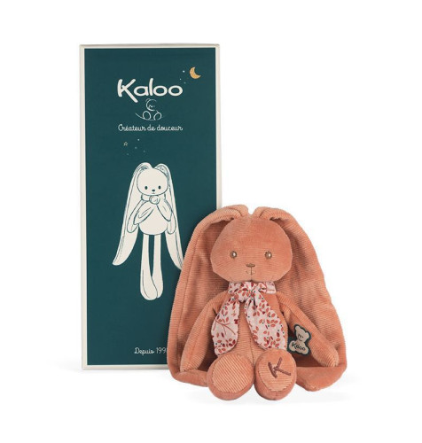 Plyšový zajíc s dlouhýma ušima terakota Lapinoo 35 cm Kaloo