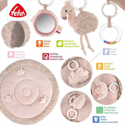 3D aktivity deka Baby Fehn Plameňák, Pink