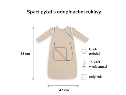 Celoroční spací pytel s odepínacími rukávy Sleepee Limitovaná edice