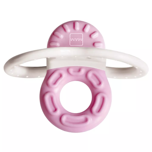 Kousátko Bite & Relax Fáze 1 (přední zoubky) MAM 2m+ Růžové se sterilizačním boxem
