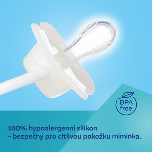 Dudlík svítící silikonový symetrický Love Mum & Dad 0 - 6 m, 2 ks Canpol babies